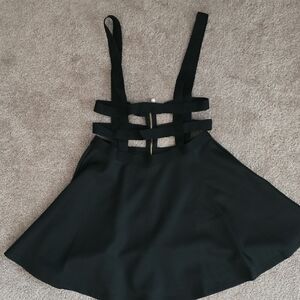 goth gothic rave festival Black mini Dress